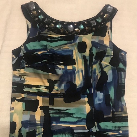 Dress Barn Women’s 16 Flawless Embellished shift dress with hidden zipper - Picture 2 of 9